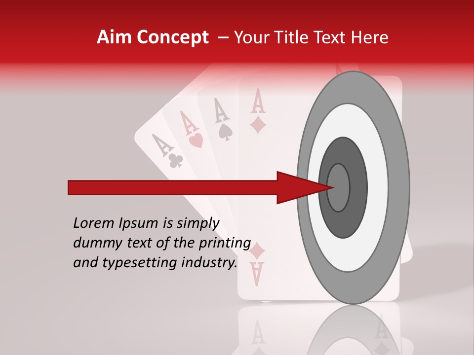 Chance Hearts Gaming PowerPoint Template