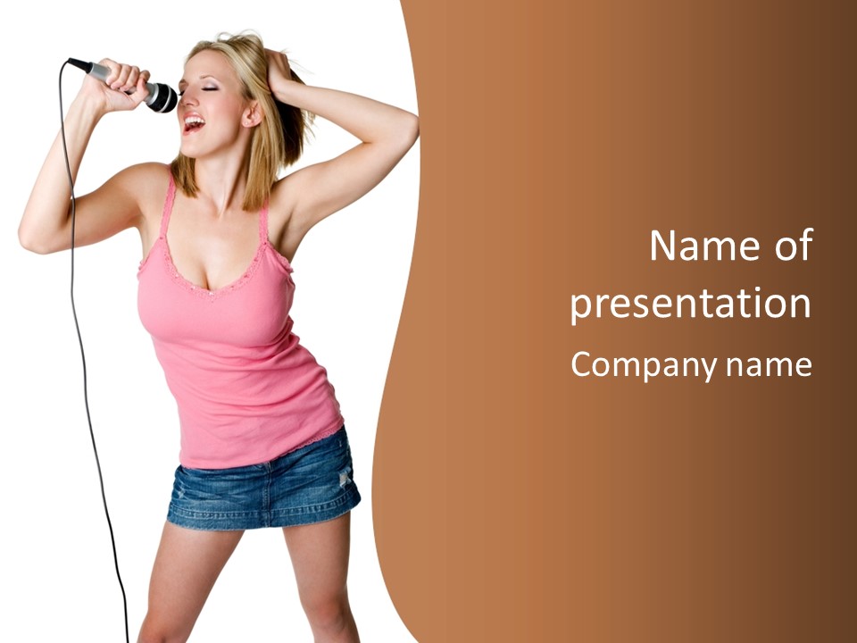 Happiness Teen Music PowerPoint Template