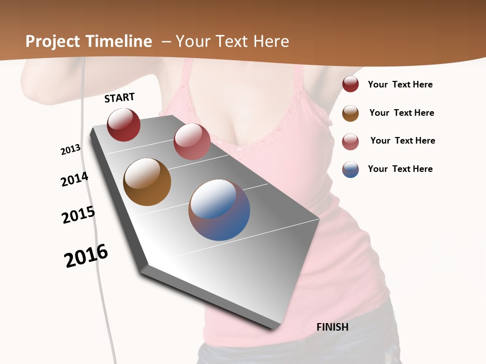 Happiness Teen Music PowerPoint Template