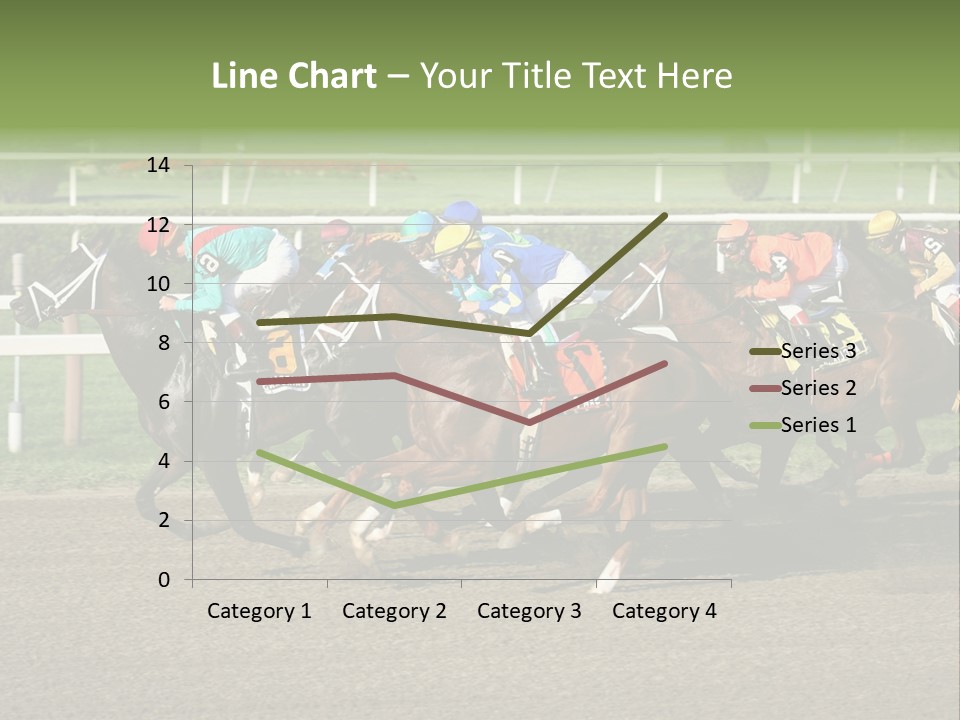 A Group Of Horses Racing Down A Race Track PowerPoint Template