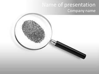 Identity People Fingerprint PowerPoint Template