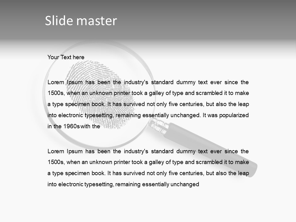 Identity People Fingerprint PowerPoint Template