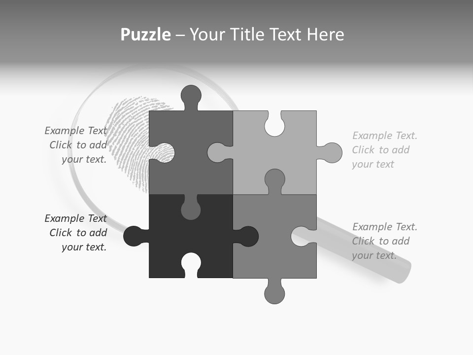 Identity People Fingerprint PowerPoint Template