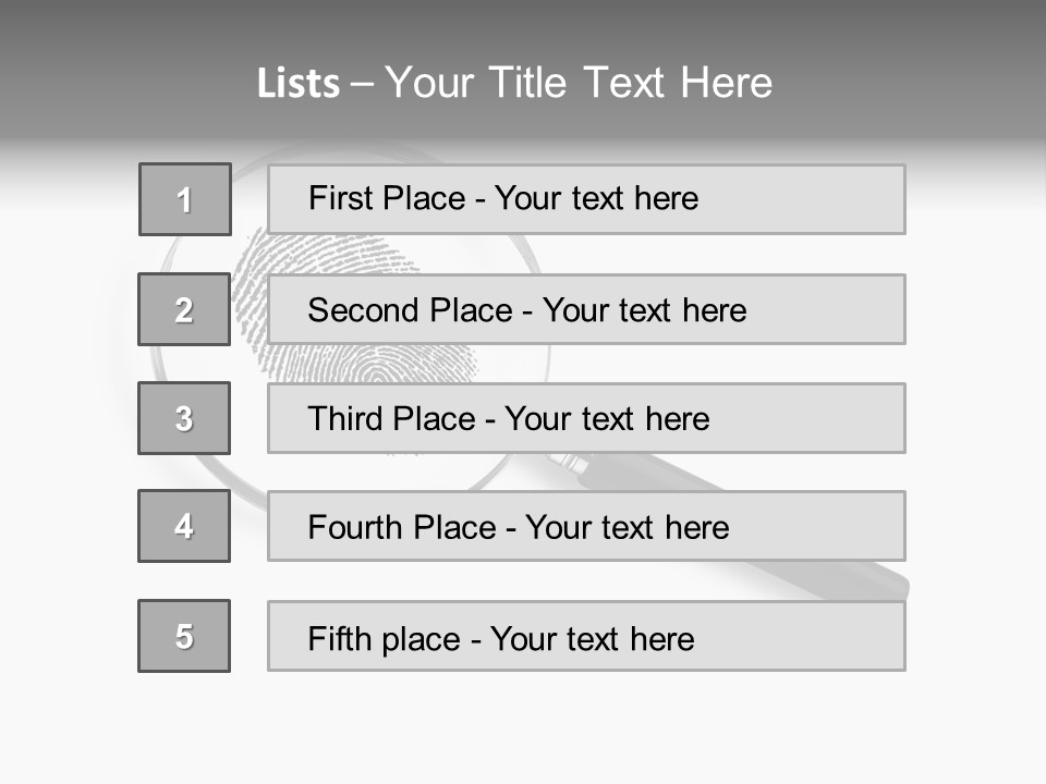Identity People Fingerprint PowerPoint Template