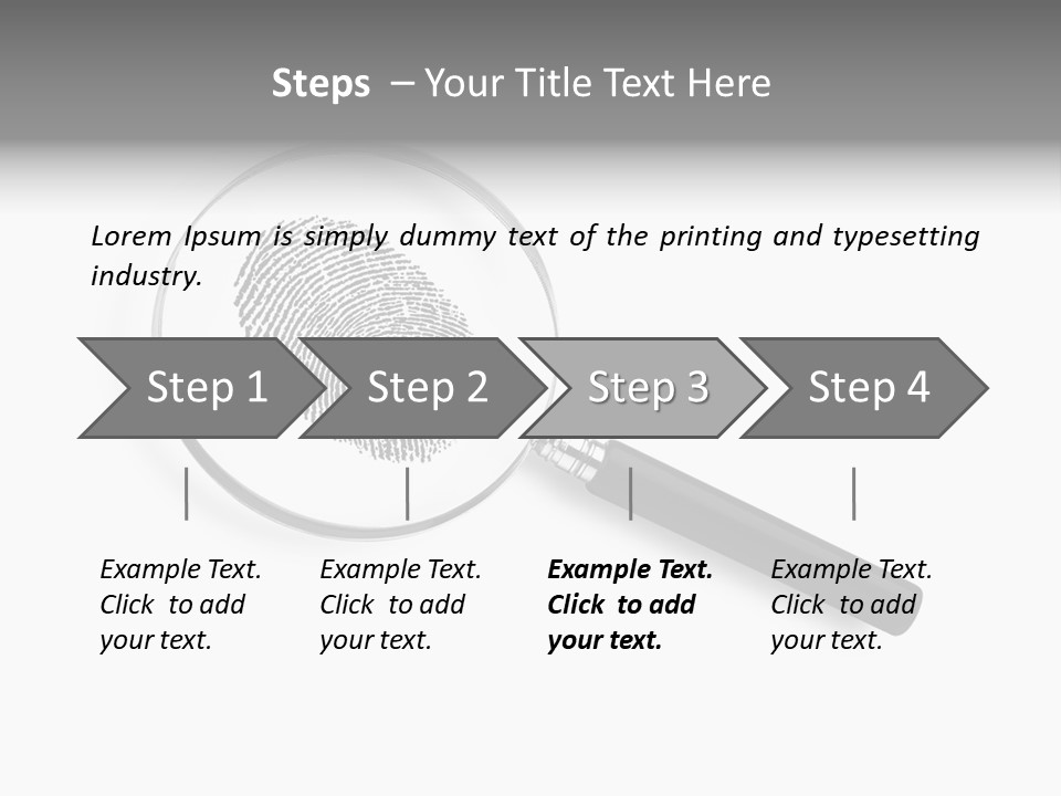 Identity People Fingerprint PowerPoint Template