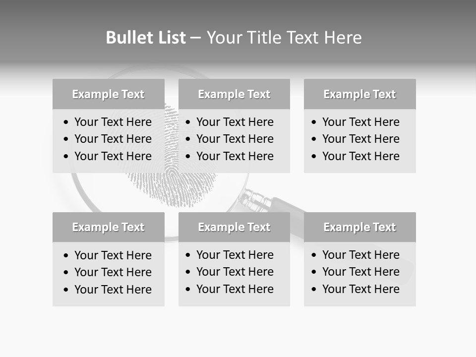 Identity People Fingerprint PowerPoint Template
