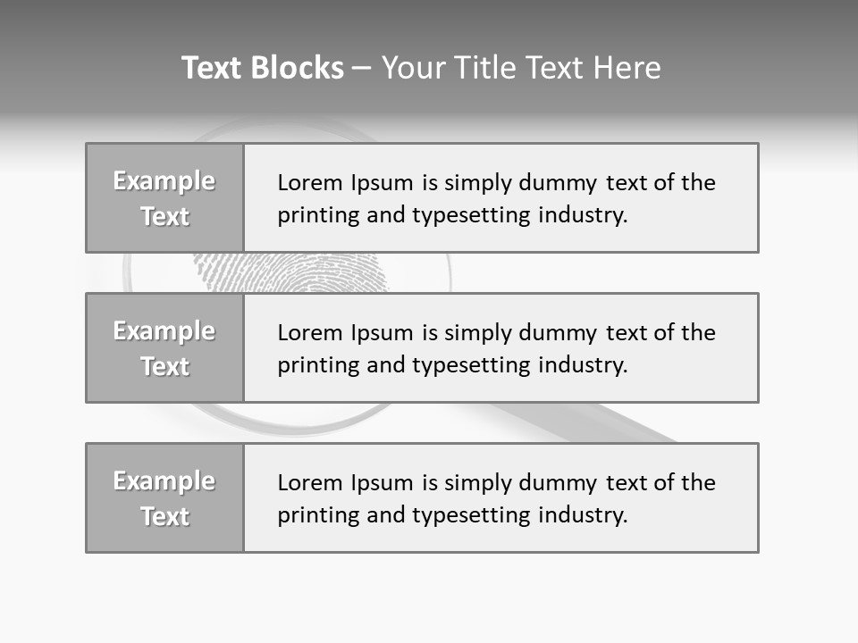 Identity People Fingerprint PowerPoint Template