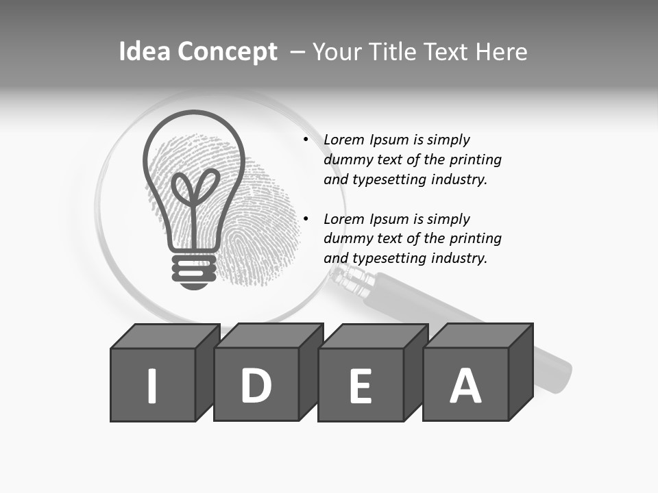 Identity People Fingerprint PowerPoint Template