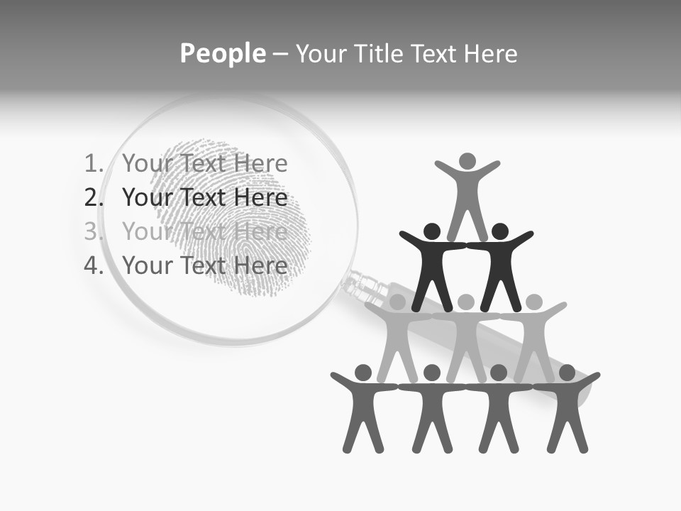 Identity People Fingerprint PowerPoint Template