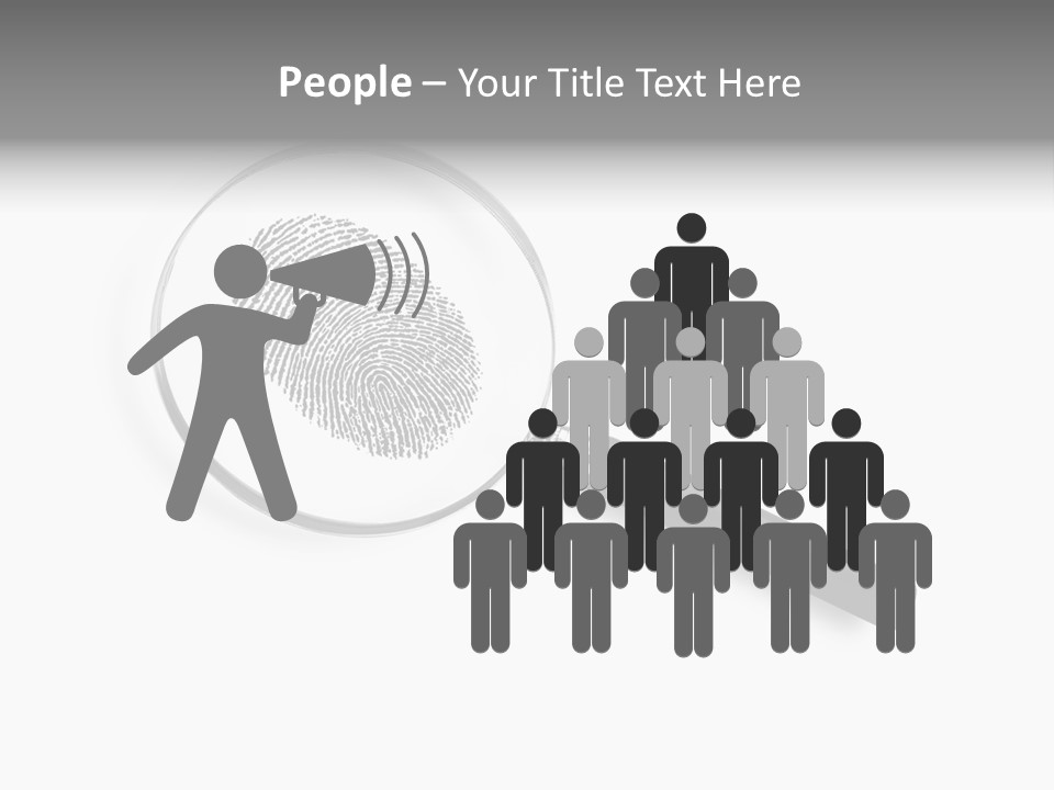 Identity People Fingerprint PowerPoint Template