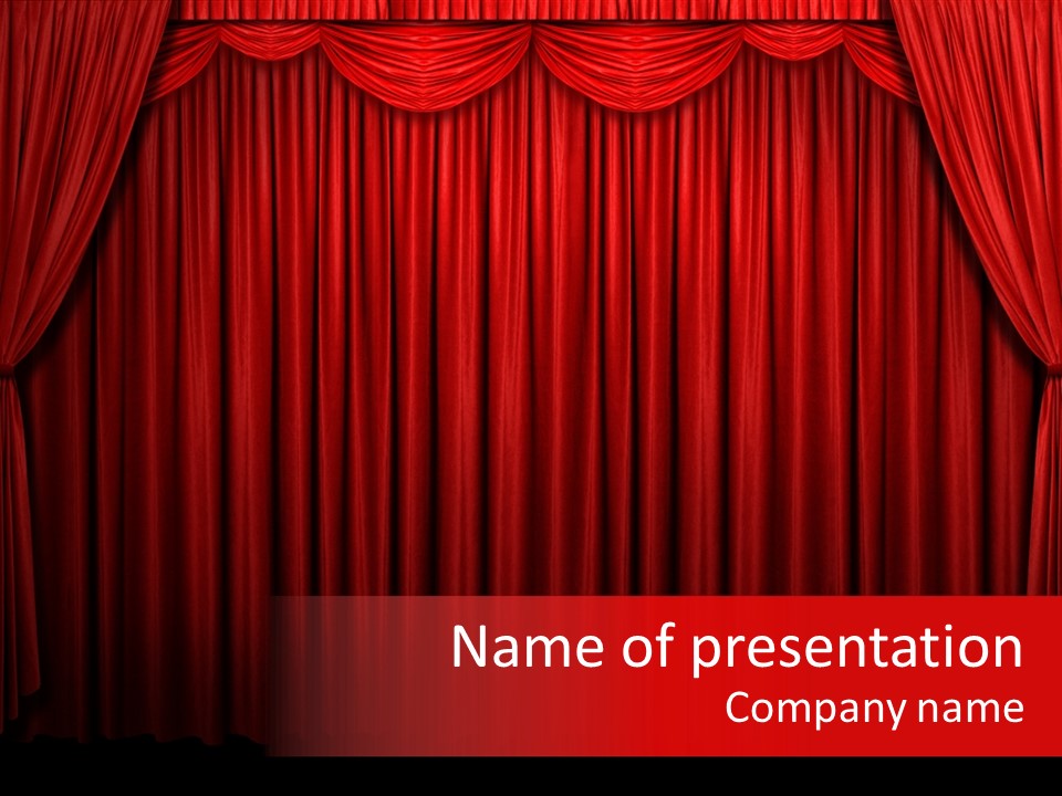 Drapes Show Stage PowerPoint Template