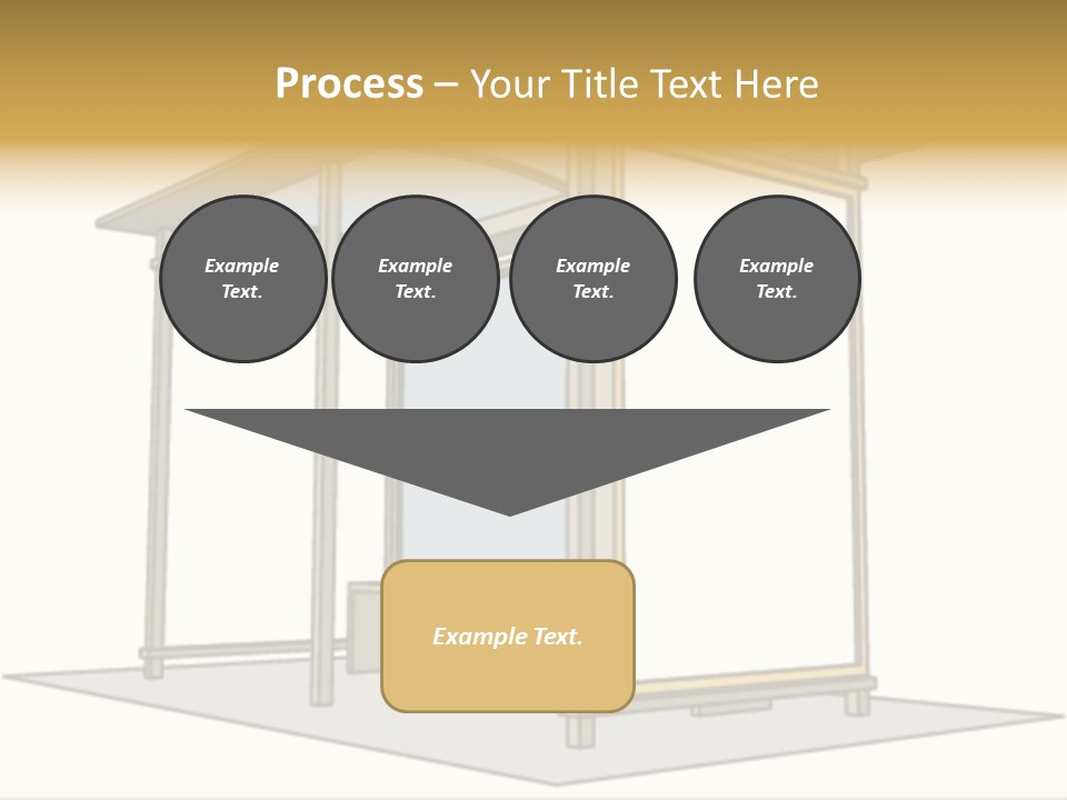 A Bus Stop Is Shown With The Name Of The Station PowerPoint Template