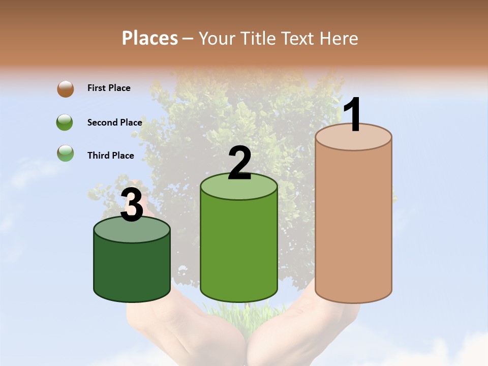 A Person Holding A Tree In Their Hands PowerPoint Template