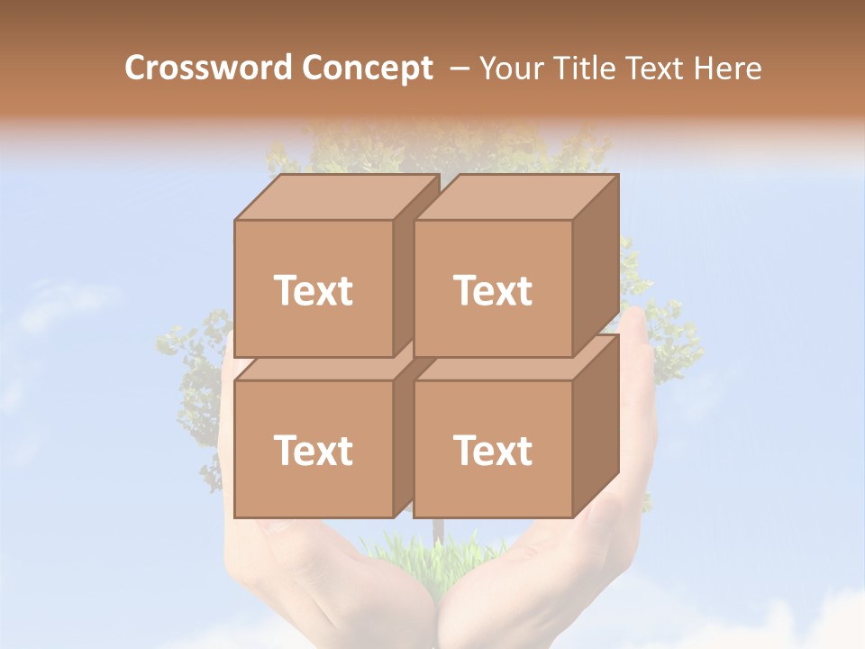 A Person Holding A Tree In Their Hands PowerPoint Template