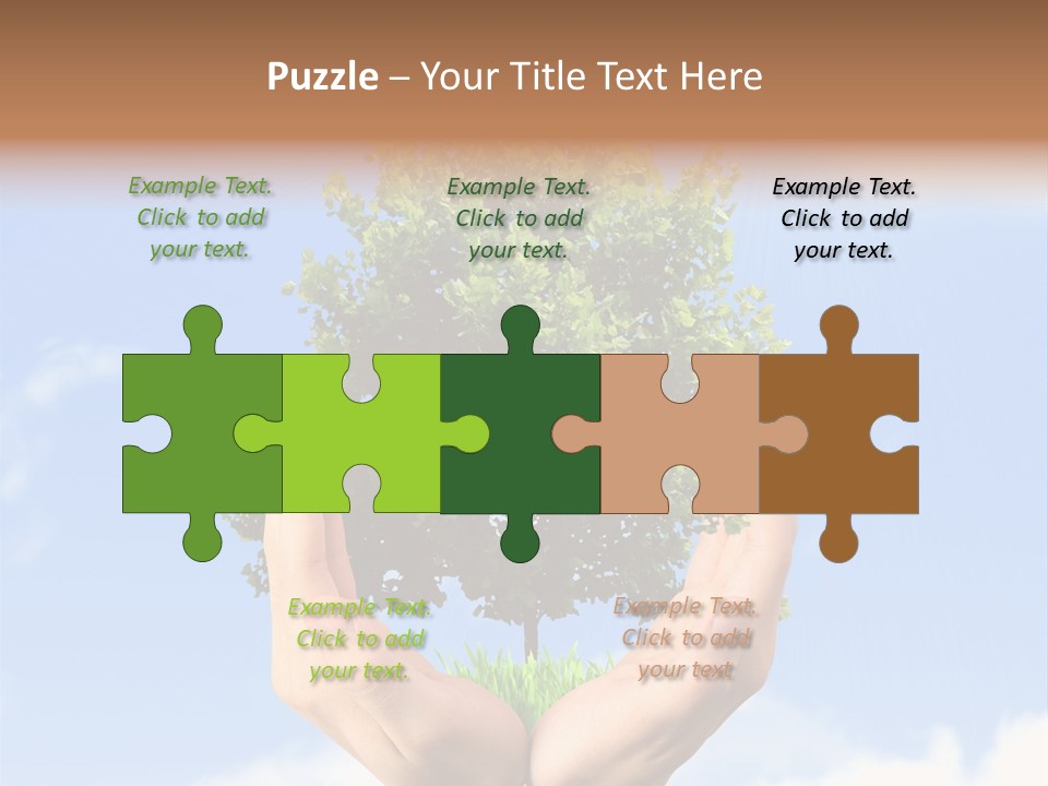 A Person Holding A Tree In Their Hands PowerPoint Template