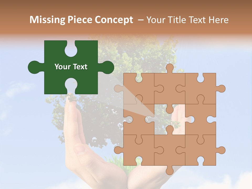 A Person Holding A Tree In Their Hands PowerPoint Template