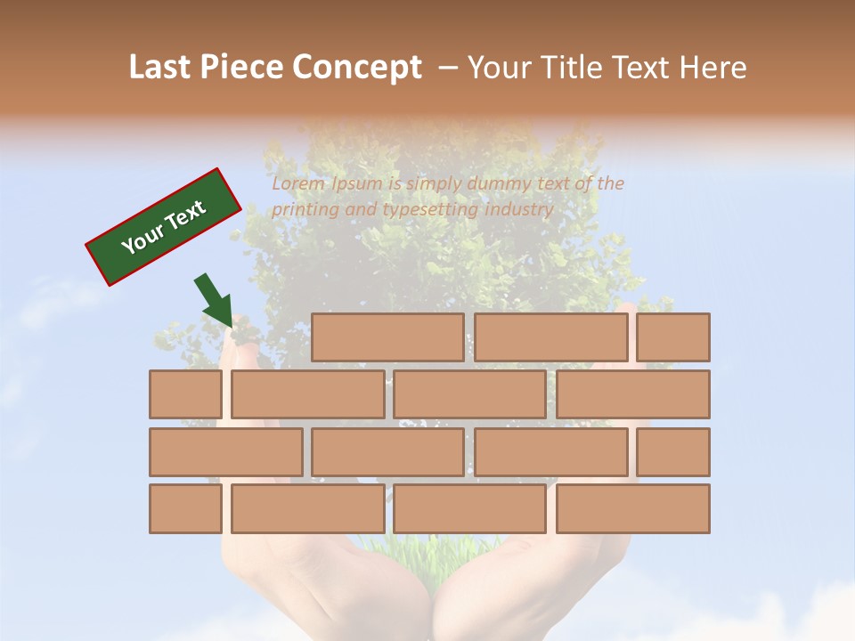 A Person Holding A Tree In Their Hands PowerPoint Template