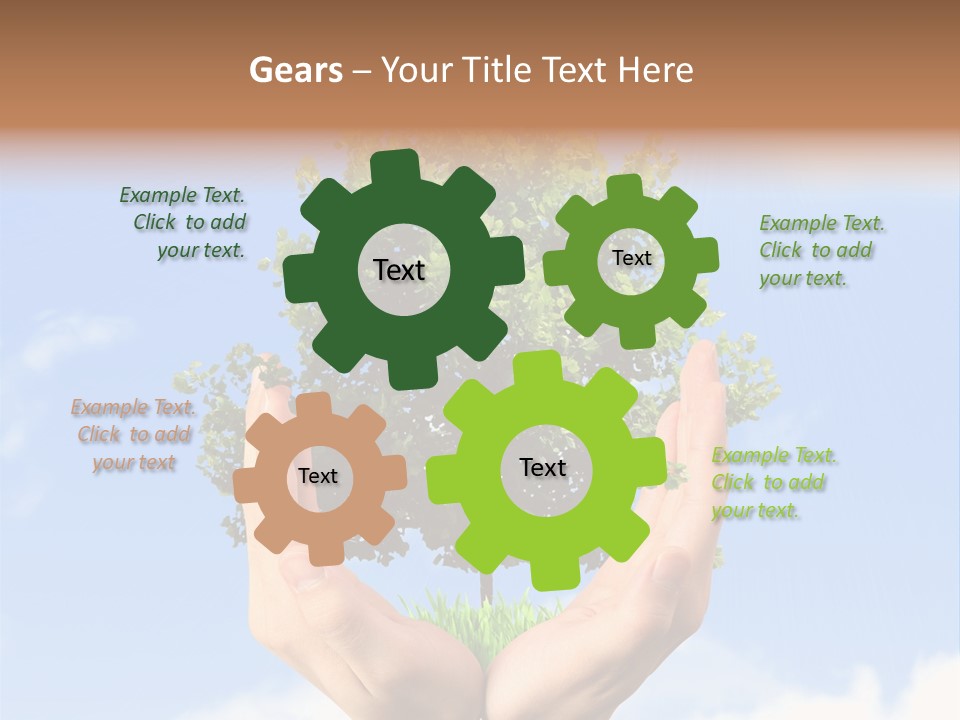 A Person Holding A Tree In Their Hands PowerPoint Template