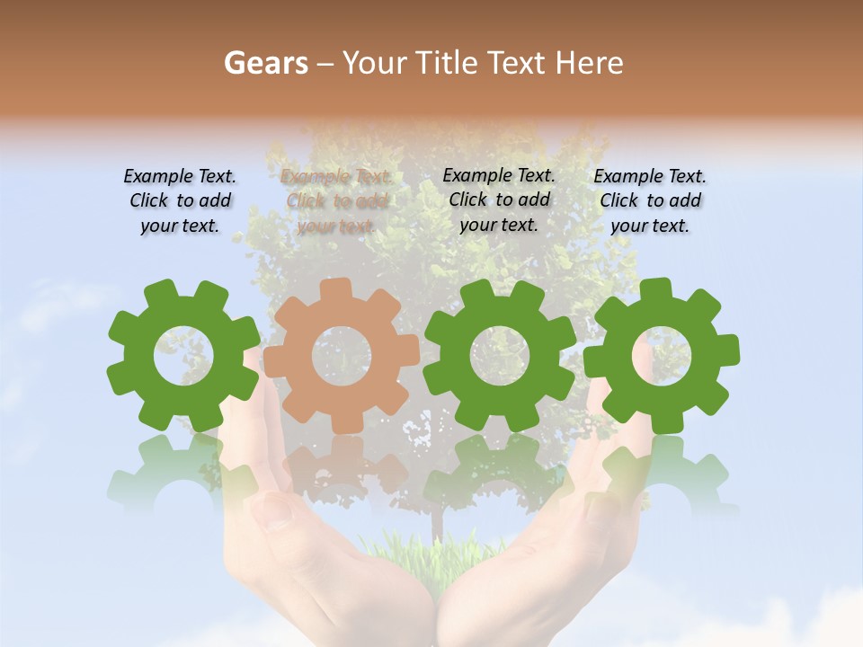 A Person Holding A Tree In Their Hands PowerPoint Template