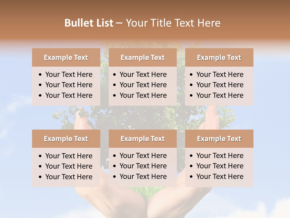 A Person Holding A Tree In Their Hands PowerPoint Template