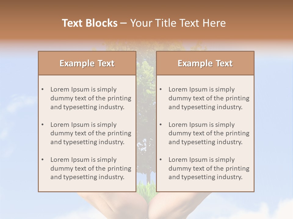 A Person Holding A Tree In Their Hands PowerPoint Template