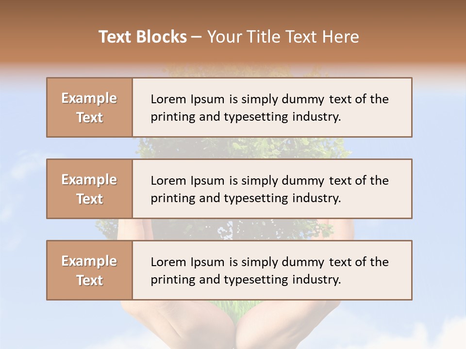 A Person Holding A Tree In Their Hands PowerPoint Template