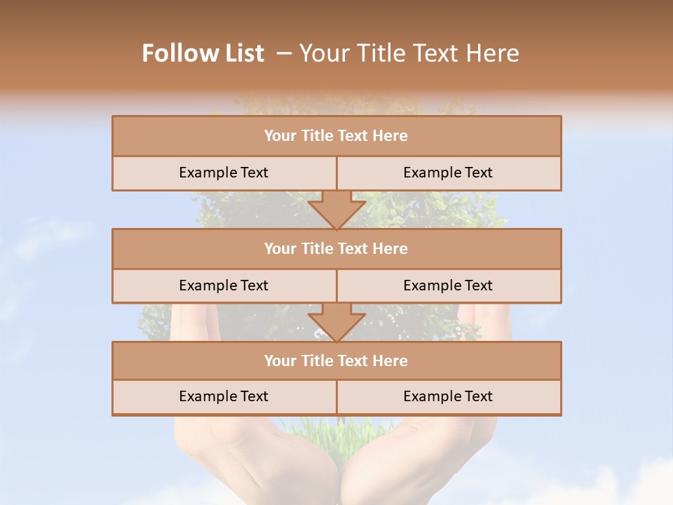 A Person Holding A Tree In Their Hands PowerPoint Template