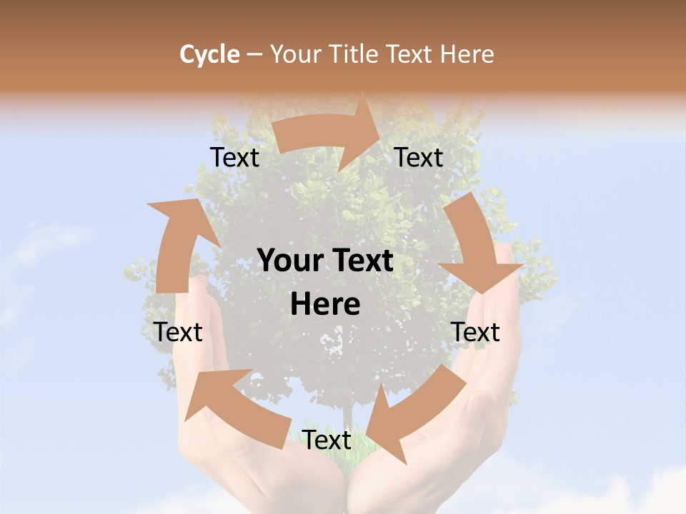 A Person Holding A Tree In Their Hands PowerPoint Template