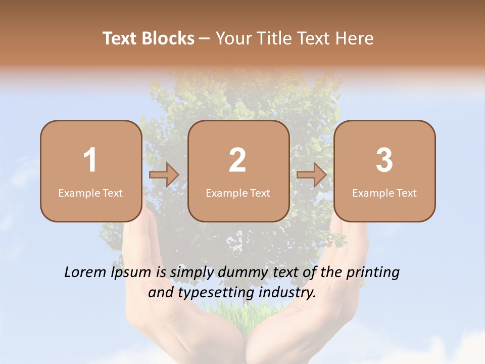 A Person Holding A Tree In Their Hands PowerPoint Template