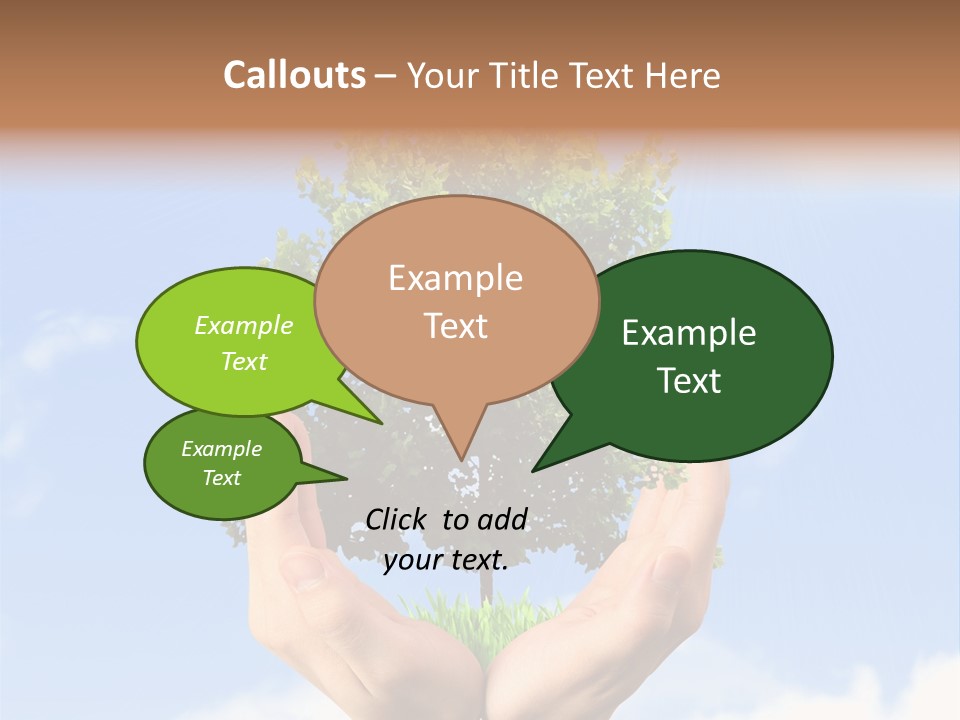 A Person Holding A Tree In Their Hands PowerPoint Template