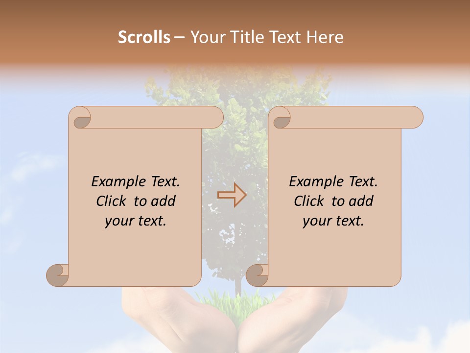 A Person Holding A Tree In Their Hands PowerPoint Template