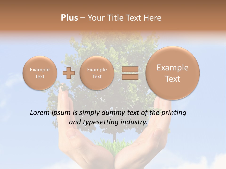 A Person Holding A Tree In Their Hands PowerPoint Template