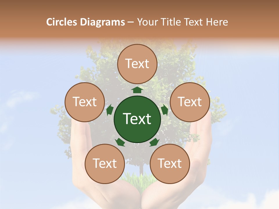 A Person Holding A Tree In Their Hands PowerPoint Template