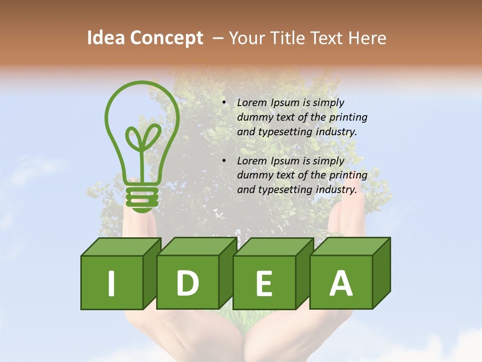 A Person Holding A Tree In Their Hands PowerPoint Template