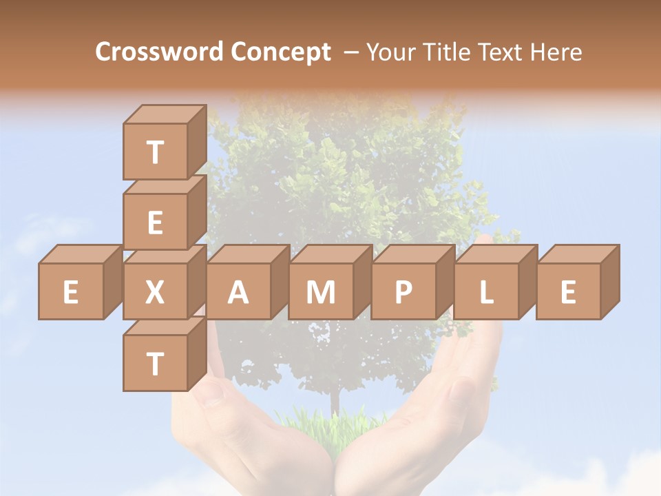 A Person Holding A Tree In Their Hands PowerPoint Template