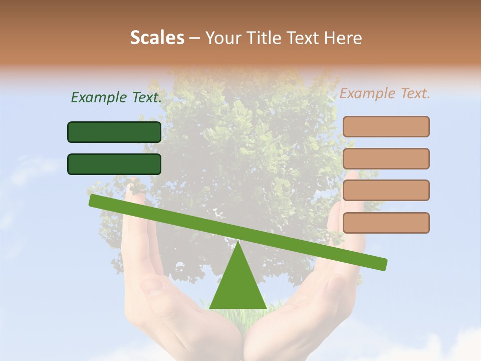A Person Holding A Tree In Their Hands PowerPoint Template