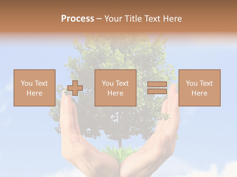 A Person Holding A Tree In Their Hands PowerPoint Template