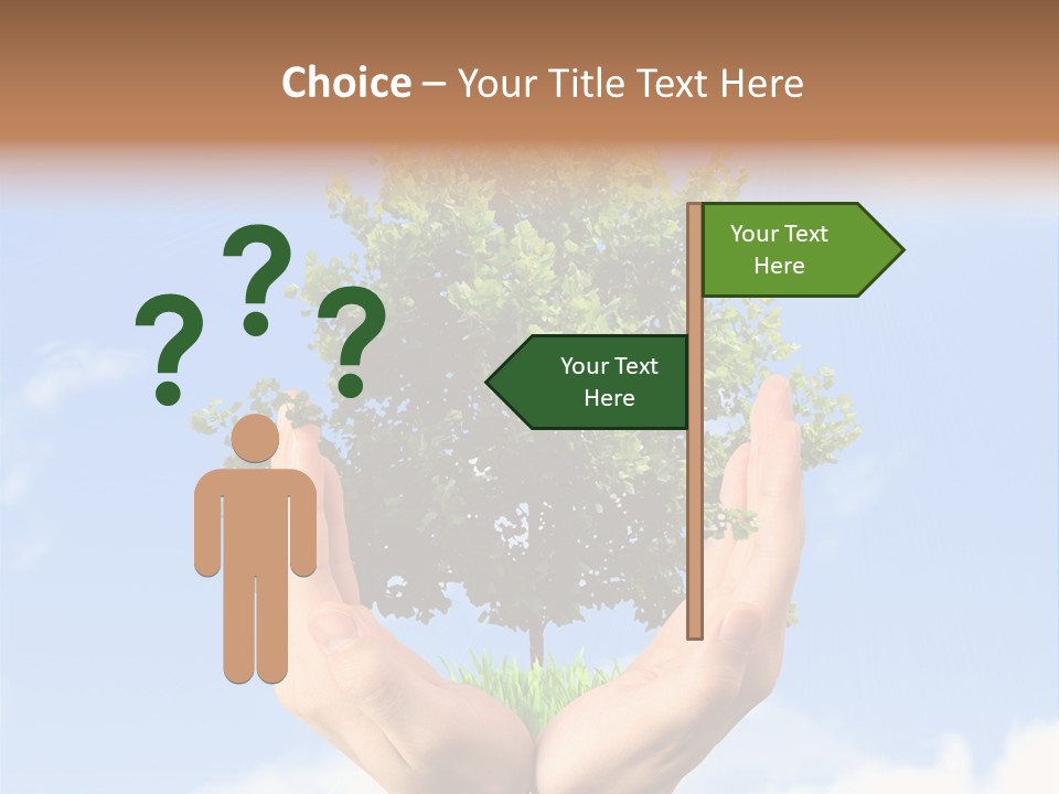 A Person Holding A Tree In Their Hands PowerPoint Template