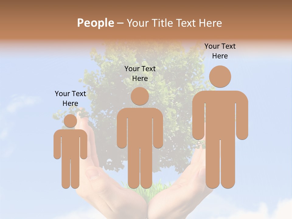 A Person Holding A Tree In Their Hands PowerPoint Template