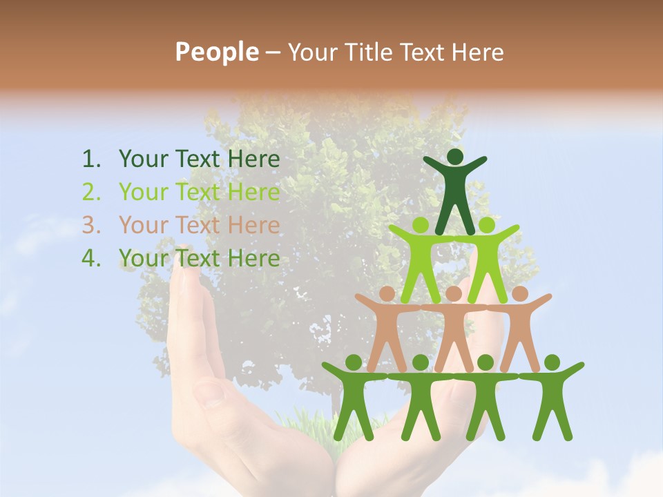 A Person Holding A Tree In Their Hands PowerPoint Template