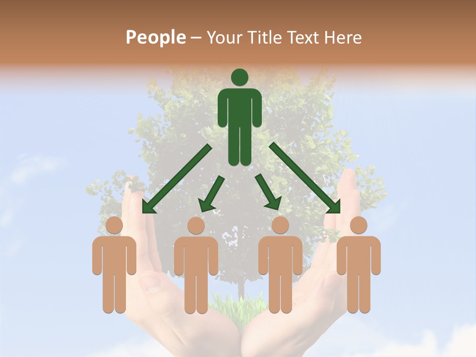 A Person Holding A Tree In Their Hands PowerPoint Template