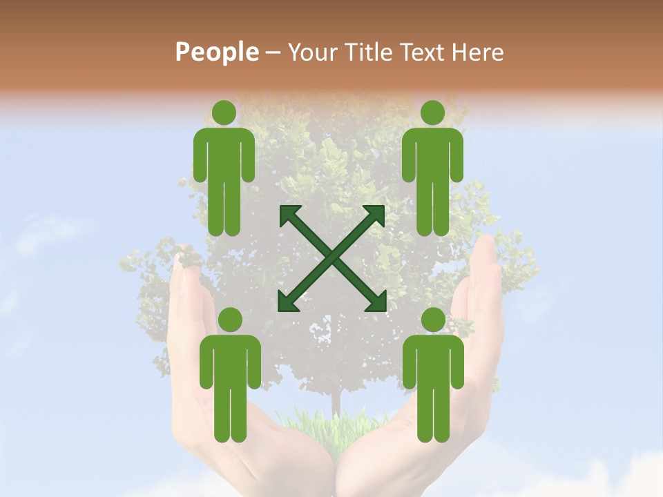 A Person Holding A Tree In Their Hands PowerPoint Template