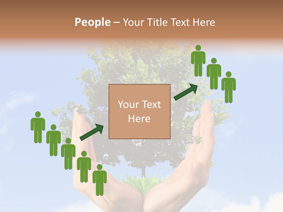 A Person Holding A Tree In Their Hands PowerPoint Template