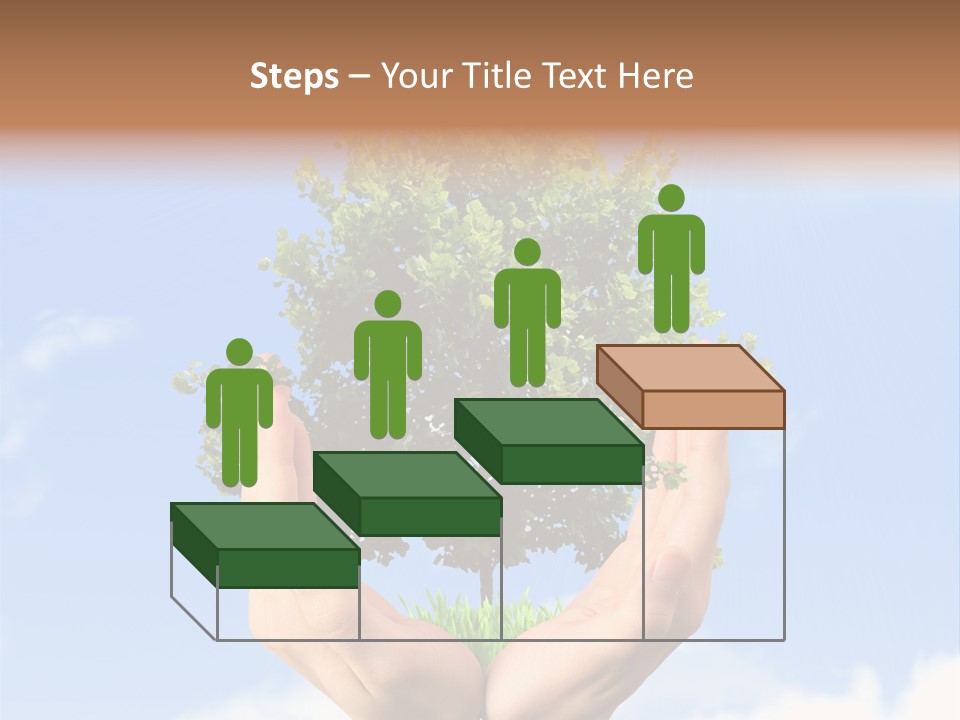 A Person Holding A Tree In Their Hands PowerPoint Template