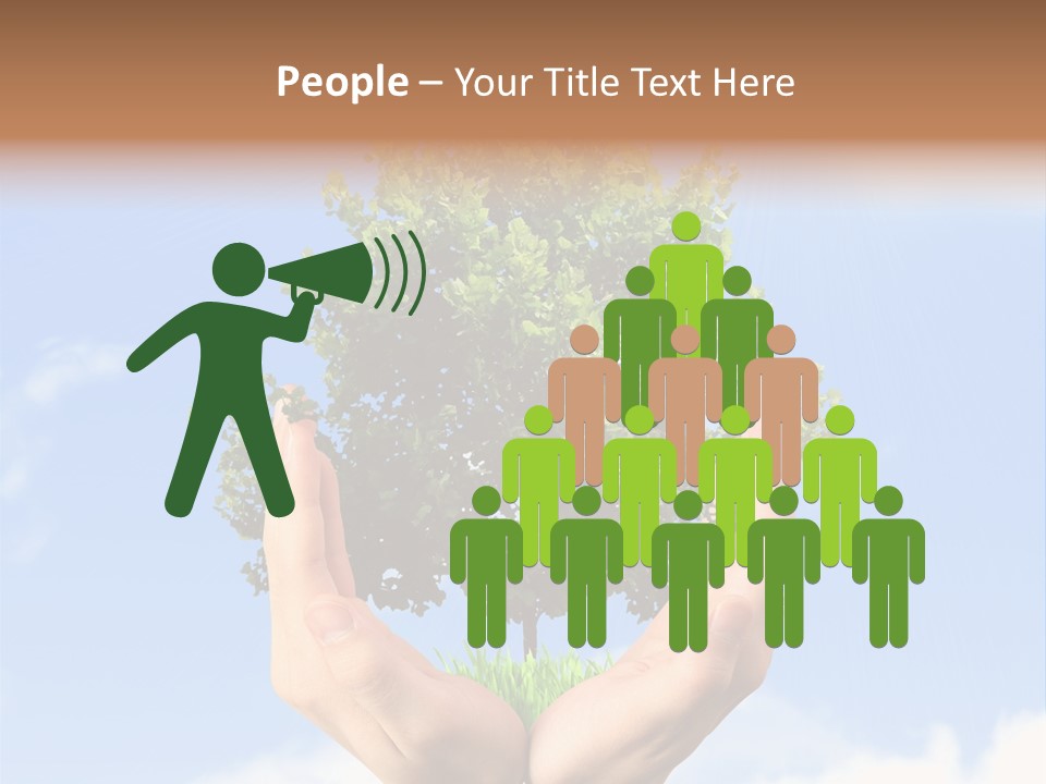 A Person Holding A Tree In Their Hands PowerPoint Template