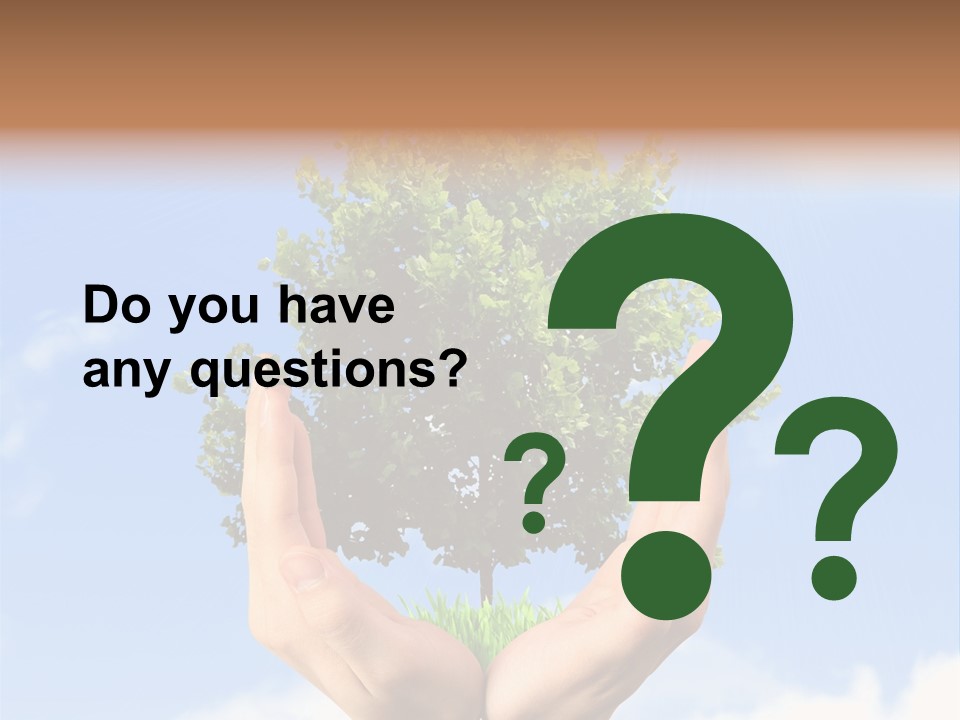 A Person Holding A Tree In Their Hands PowerPoint Template