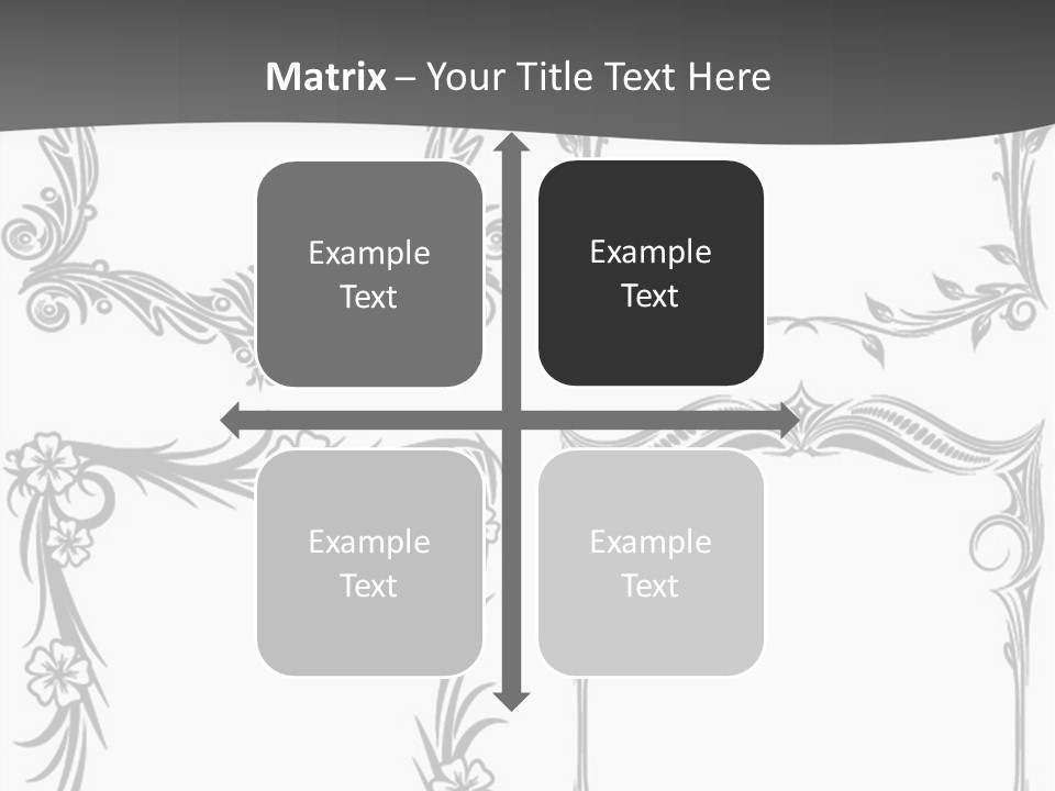 A Set Of Four Square Frames With Floral Designs On Them PowerPoint Template