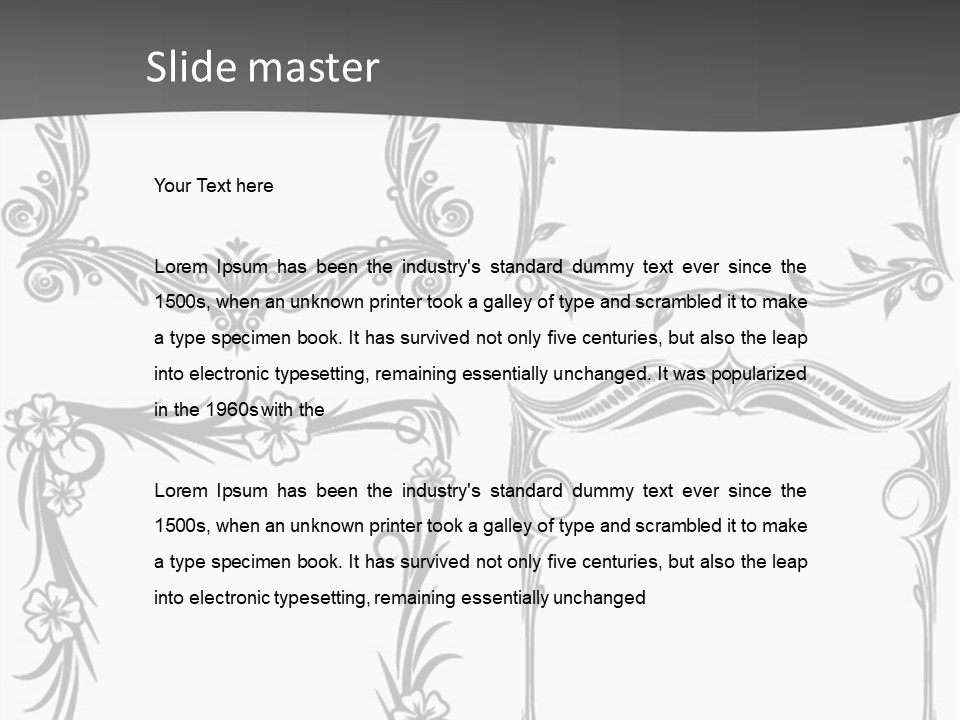 A Set Of Four Square Frames With Floral Designs On Them PowerPoint Template