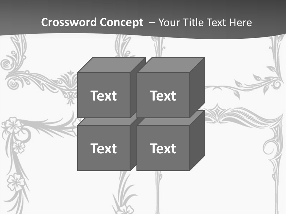 A Set Of Four Square Frames With Floral Designs On Them PowerPoint Template