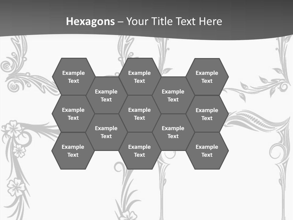 A Set Of Four Square Frames With Floral Designs On Them PowerPoint Template